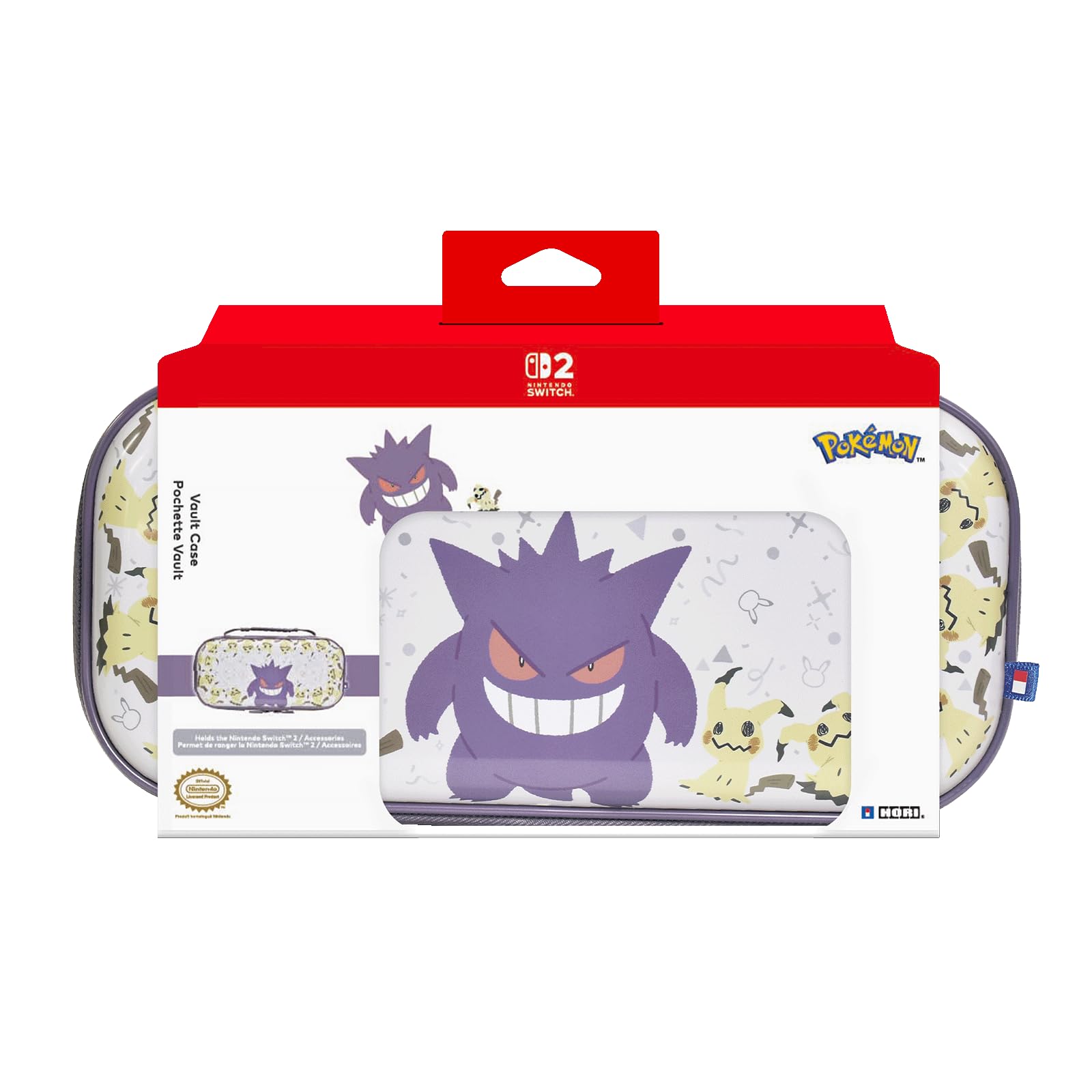 HORI Vault Case for Switch 2 (Gengar & Mimikyu) for Nintendo Switch 2 - Officially Licensed by Nintendo and The Pokemon Company International