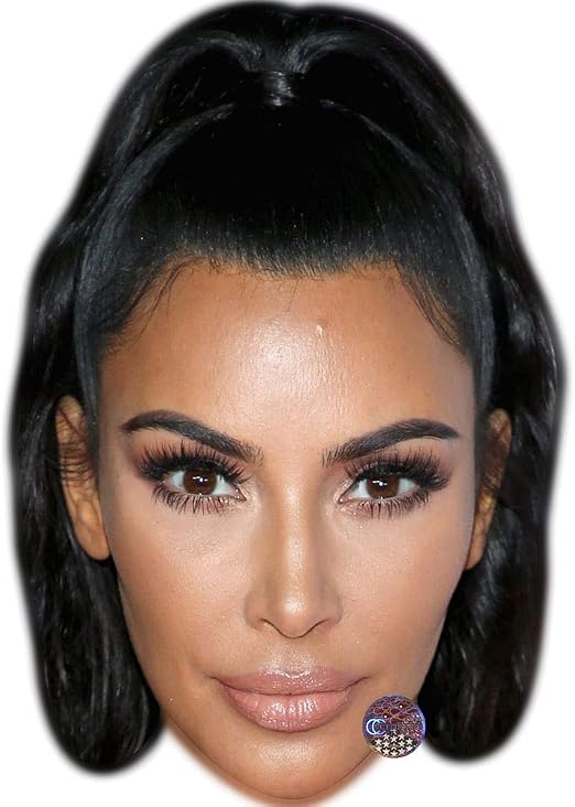 Amazon Com Kim Kardashian Black Hair Celebrity Mask Flat Card