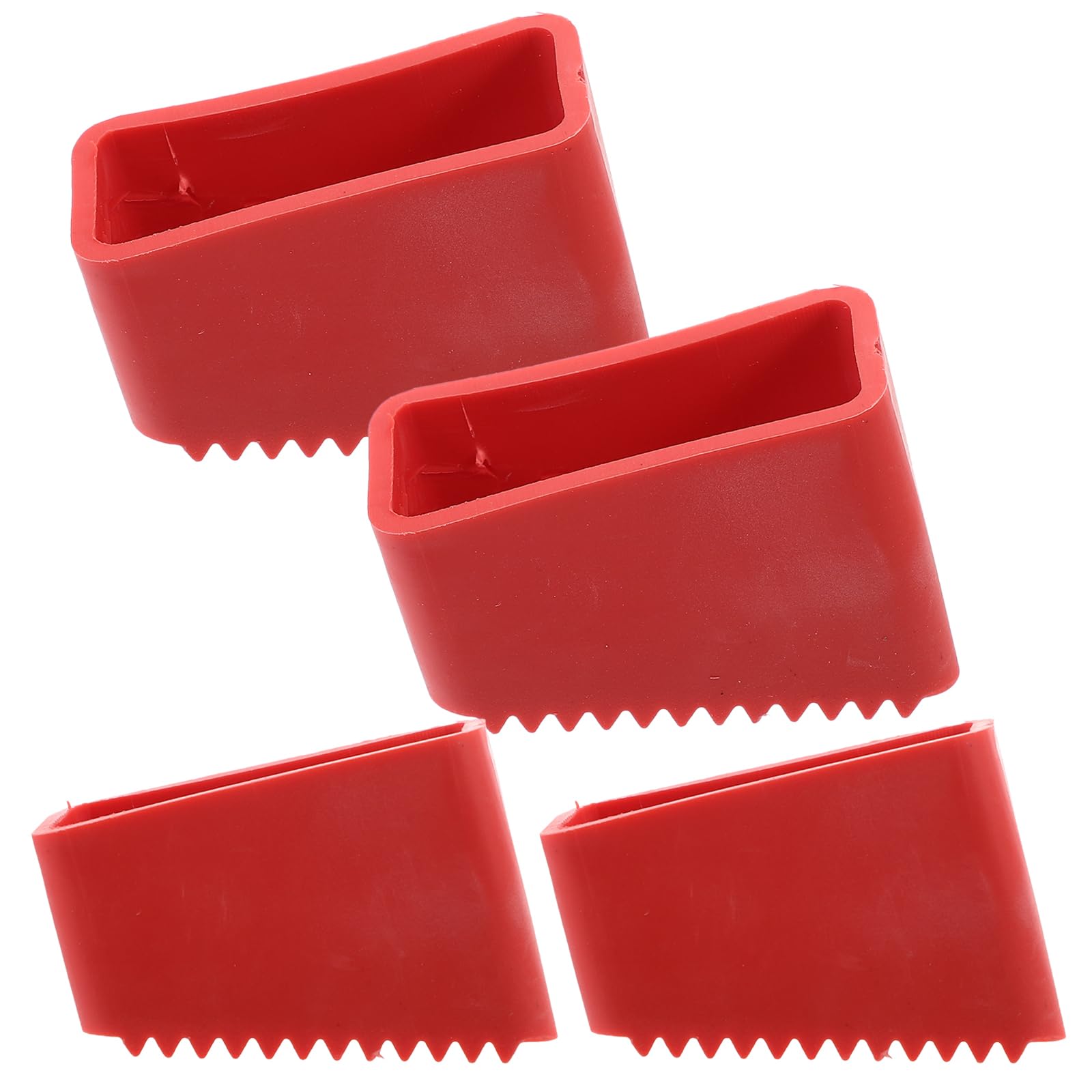 Housoutil Ladder Rubber Feet, 4PCS Non Slip Ladder Feet, Insulated Ladder Rubber Feet, Red Ladder Feet Replacement for Engineering Ladders
