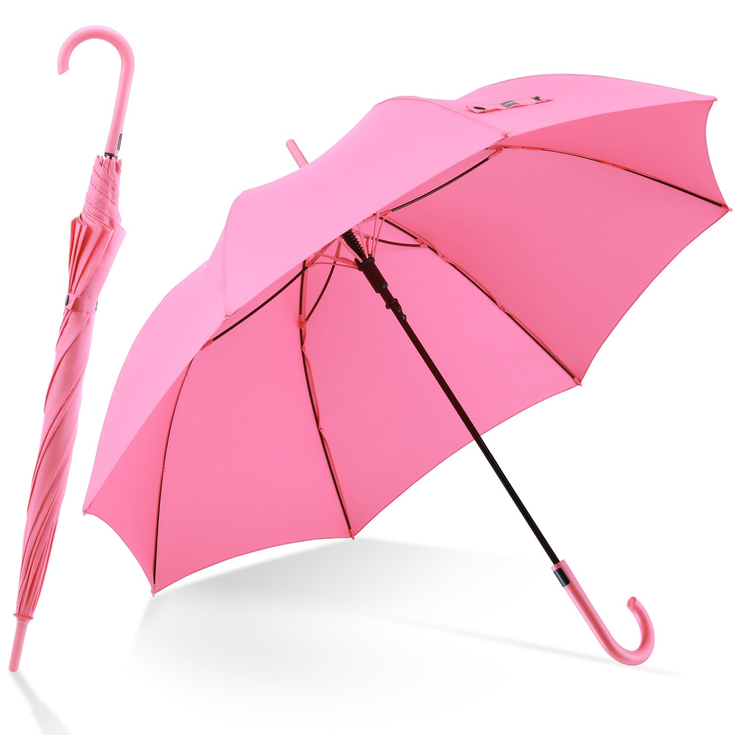 RUMBRELLA Pink Golf Umbrellas 50IN Large Oversize Windproof,Auto Open Umbrella for Men and Women