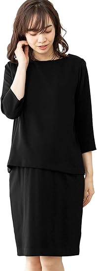 Amazon Co Jp Angeliebe エンジェリーベ マタニティ 授乳口付 プルオーバー トップス スカート セットアップ 産前産後 授乳服 フォーマル お宮参り 戌の日 服 ファッション小物