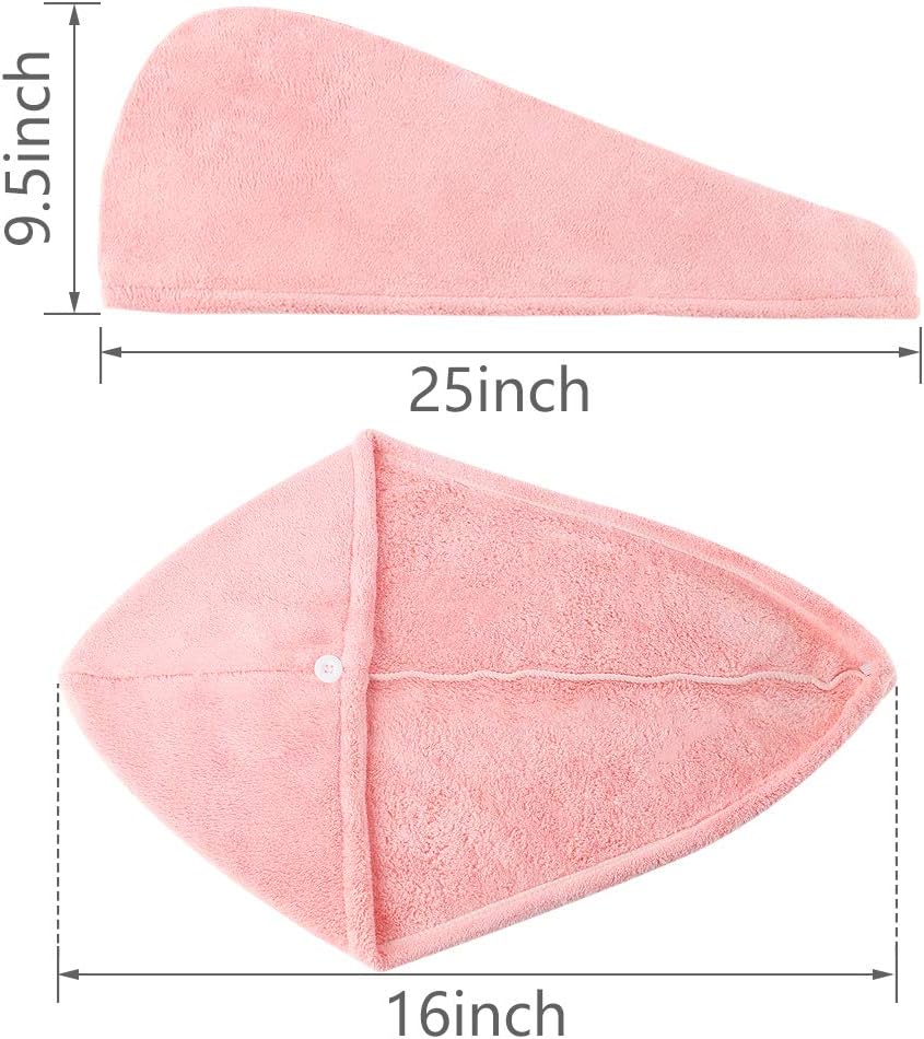 Microfiber Hair Towel Wrap, 3PCS 9.5X25 inch Hair Towel Wrap Quick Dry Hair Drying Towel, Rapid Drying Hair Towel (3 Colors): Home & Kitchen