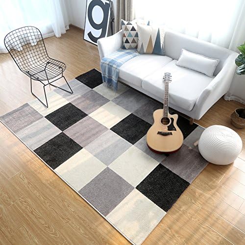 franchise house Decorative rugs,Xiandai carpet,Simple nordic,Area rug,Sofa side,Children mat Easy to clean Living room Bedside baby crawling mattress Non-slip washable-E 140x200cm(55x79inch)