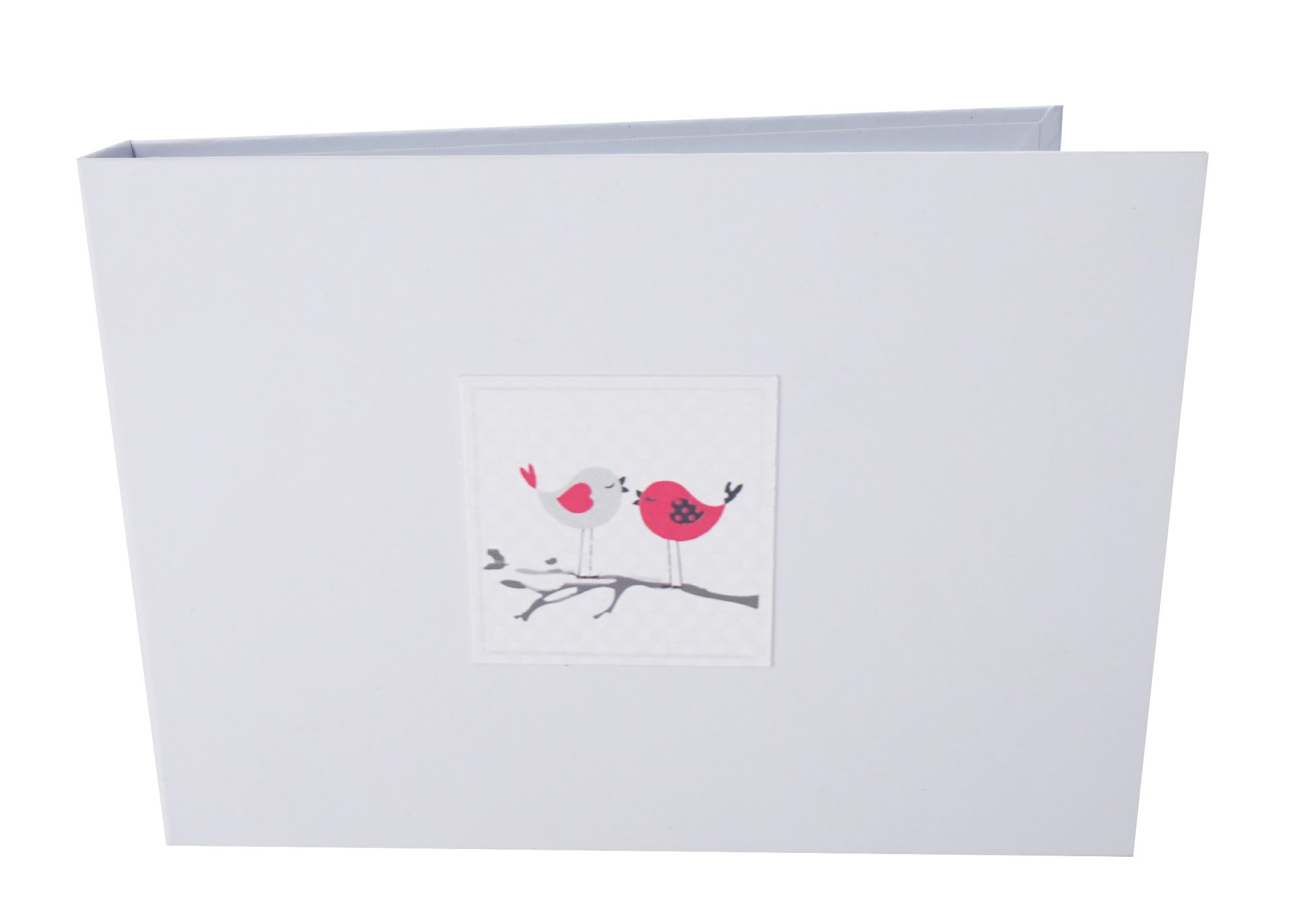 white cotton cards "Love Birds Tiny Value Photo Album, White, TVBX18