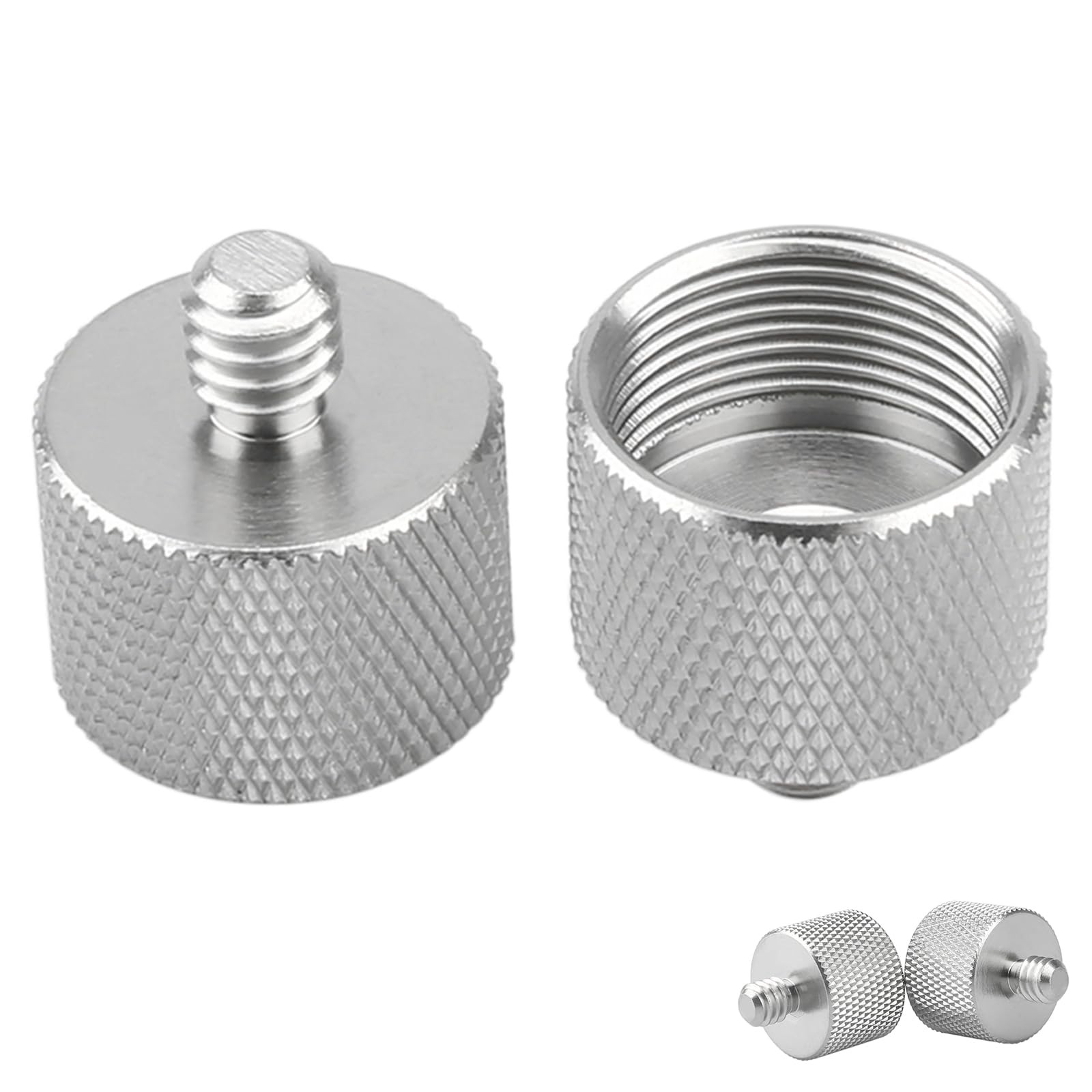 NICEYRIG Thread Adapter for Microphone Stand, 1/4 Inch Male to 5/8-27 Inch Female