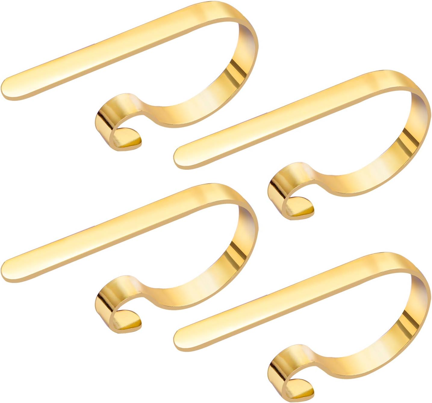 Ornament Hooks - URATOT 4 Pieces Christmas Stocking Holder Hooks Metal Hooks Christmas Stocking Clips Stocking Hanger Hooks, Gold