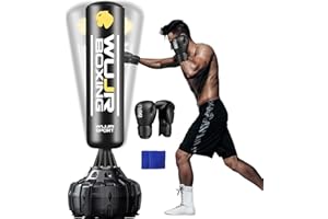GENERIC 70'' Freestanding Punching Bag with Boxing Gloves Heavy Boxing Bag with Suction Cup Base for Adult Men Stand Kickboxing Bag