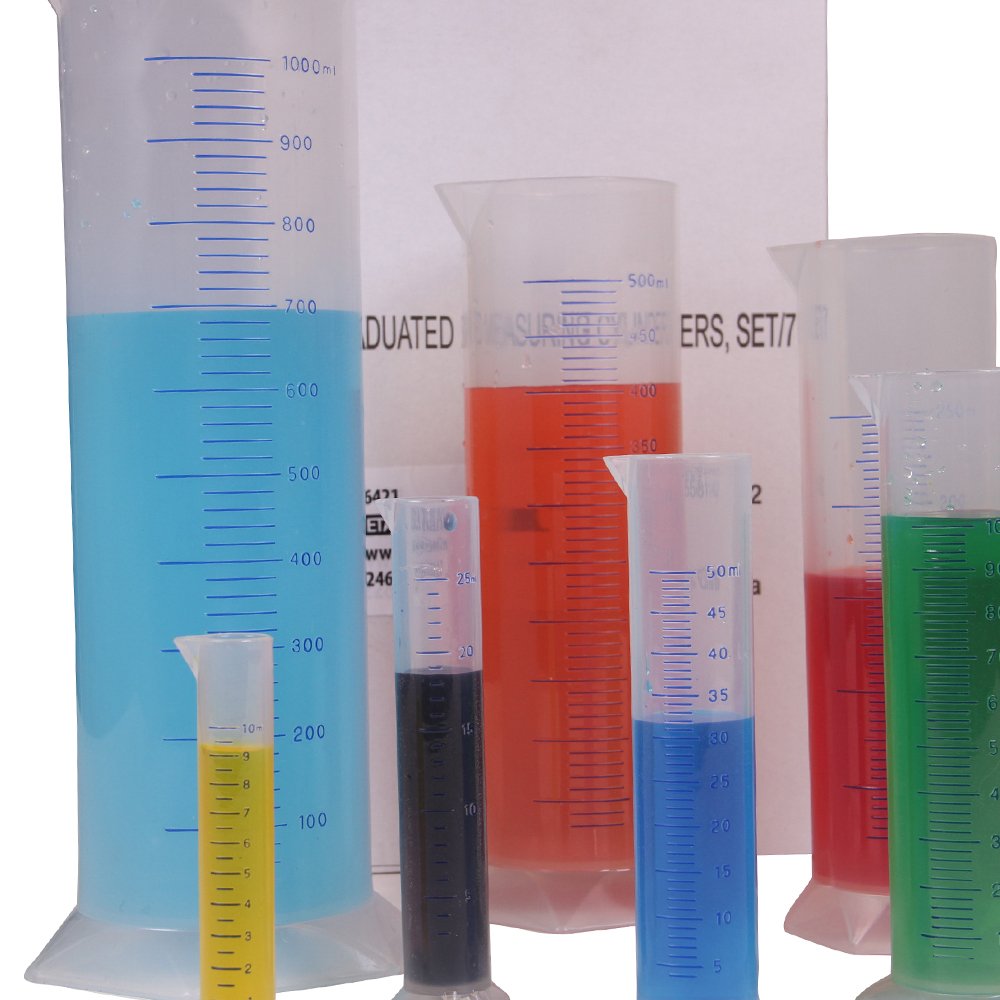 Graduated Measuring Cylinders, Set of 7: Science Lab Graduated Cylinders: Industrial & Scientific