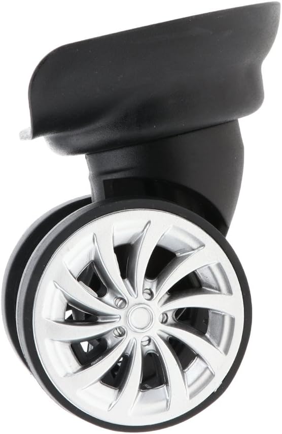 1 Pair Universal Swivel Suitcase Luggage Dual Roller Casters