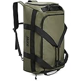 MIER Gym Bag for Men Large Duffel Backpack with Shoe Compartment, 60L Convertible Duffle Bags Weekender Overnight Bag for Gym Sports Travel, Green