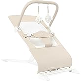 Baby Delight Alpine Deluxe Portable Bouncer, Infant, 0-6 Months, 100% GOTS Certified Cotton Fabrics, Organic Oat