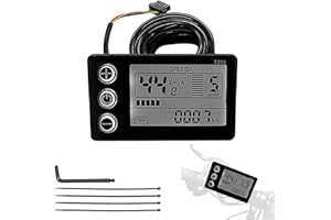 Electric Bicycle LCD Screen, Compatible Fit for Ridstar Q20 H20 H26 Pro LCD Screen (Black)