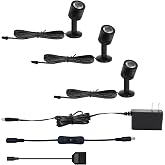 Taysing Mini LED Spotlights,3 Pack,3000K Plug in Indoor Display Lights | Small Spot Lights indoor Accent Lights for Display Shelves, Paintings, Plants, Jewelry, Showcase, Under Cabinet