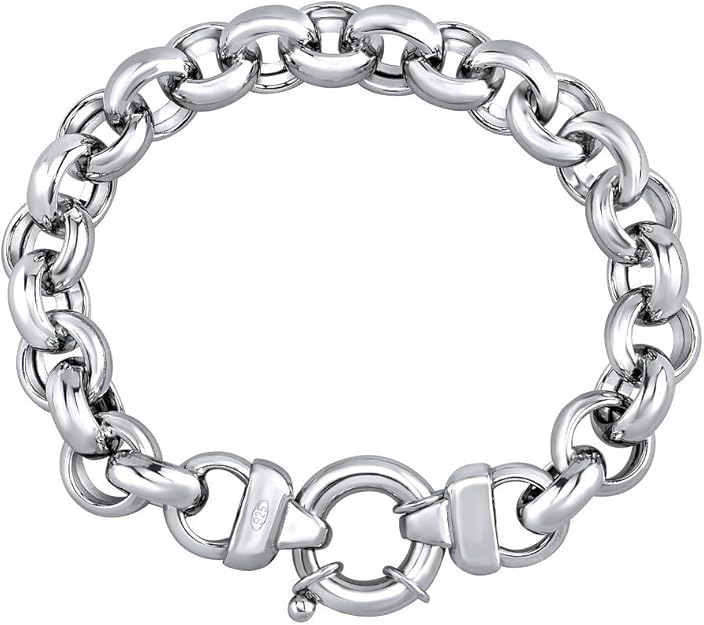 SILVEGO Orecchini Donna In Argento Sterling 925 A Forma Di Foglia, Rodiati, Ipoallergenici, QRE309K, 35 Mm