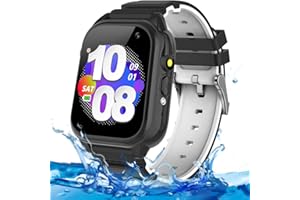 BEIARA Waterproof Kids Game Smart Watch with 26 Puzzle Game HD Touchscreen Camera Video Music Player Pedometer Alarm Clock Flashlight Educationals Learning Toys for Girls Boys 3-12 Years Old (Black)