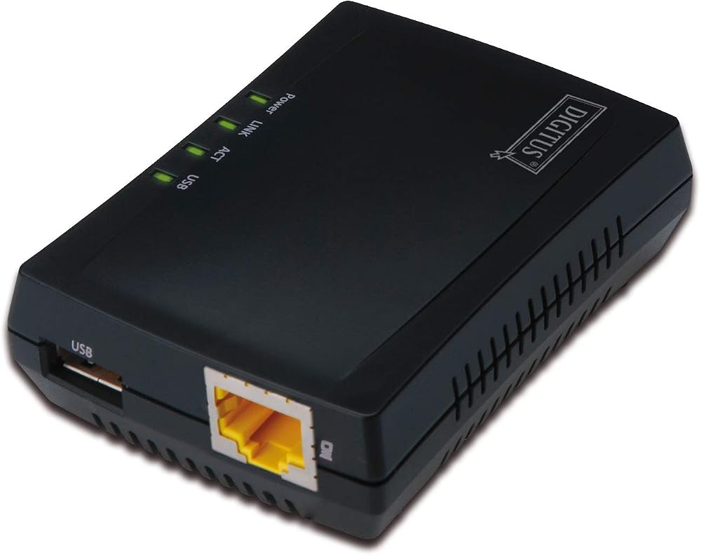 Digitus 1-Port USB 2.0 Network Server Print NAS Printer 100Mbps LAN