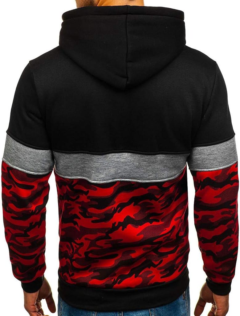 black hoodie with camo sleeves