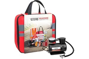 VLITEPRO Car Emergency Kit,Roadside Emergency Car Kit for Vehicles,with Portable Air Compressor,Jumper Cable for Women,Men,Teen