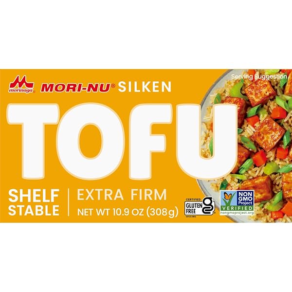 MORI-NU SILKEN TOFU EXTRA FIRM | SMOOTH AND CREAMY | LOW FAT, GLUTEN-FREE, DAIRY-FREE, VEGAN, MADE WITH NON-GMO SOYBEANS, KSA KOSHER PARVE | SHELF-STABLE | 10.9 OZ X 12 PACKS