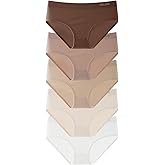 SHENHE Women's 5 Pack Underwear Soft Hipster Panties Mid Waist Breathable Stretch Underwear Briefs