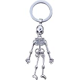 Gothic Skull Skeleton Charm Keychain for Men and Women Halloween Jewellery