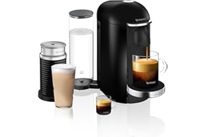 Nespresso VertuoPlus Deluxe Coffee and Espresso Machine by Breville with Aeroccino Milk Frother