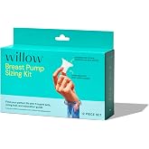 Willow Flange Sizing Kit - Breast Pump Sizing Kit for Willow Go &amp; Wave | Use w/ most 24mm flanges, includes 13mm, 15mm, 17mm, 19mm, and 21mm inserts, breastfeeding essentials for postpartum