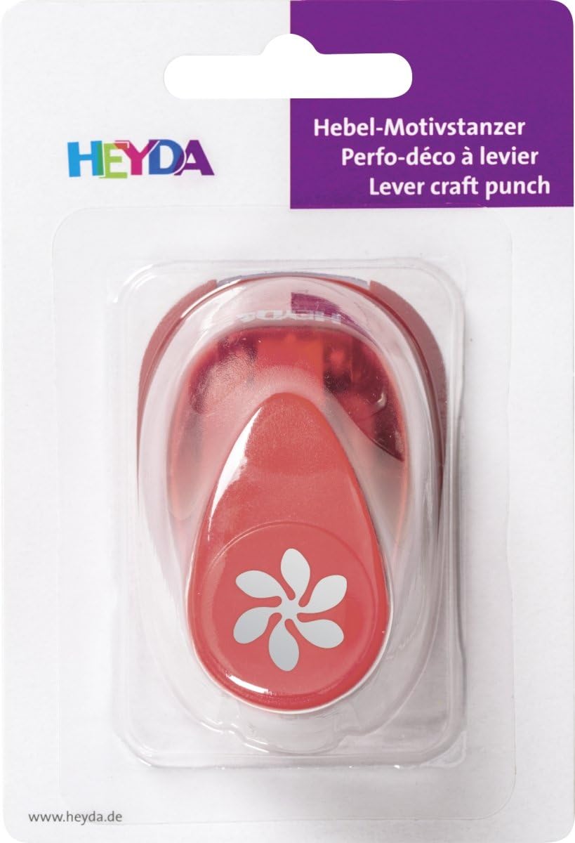 Heyda motif hole punch F ̧e, small, colour: red, pack of 1, Feet