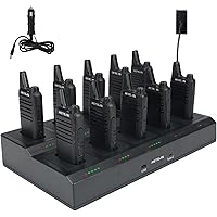 Retevis RT22 Walkie Talkies,Walkie Talkies Long Range for Adults(10 Pack)with 10 Way Gang Charger,Charging Progress Bar,Remov