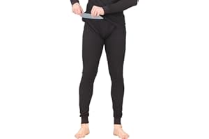 PLACE AND STREET Thermal Underwear Pants for Men Long Johns Cotton Blend Base Layer Waffle Knit Bottoms Classic Cold Weather