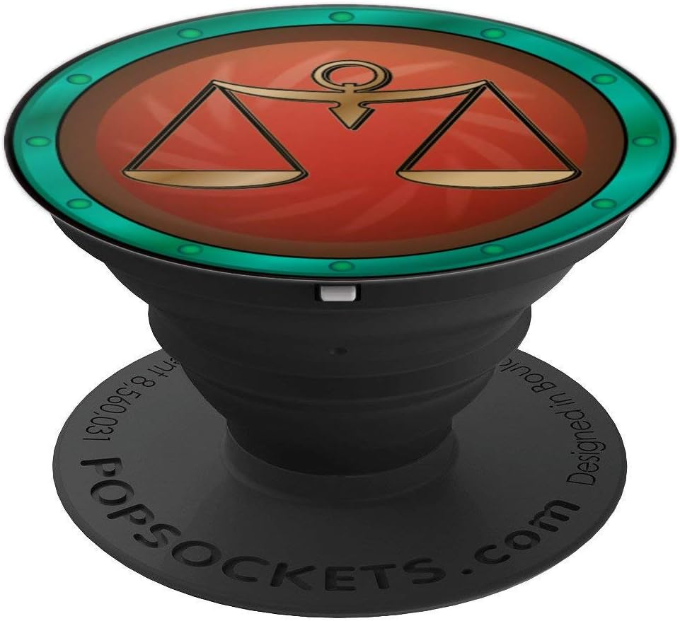Libra Zodiac Astrology Horoscope Birthday PopSockets Grip and Stand for Phones and Tablets