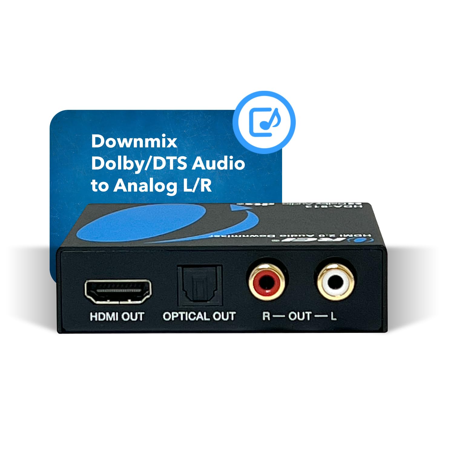 OREI 4K HDMI Audio Decoder Extractor, Downmix Audio Decoding DTS to Analog 3.5mm Jack Support Headphone/Speaker L/R Outputs or Optical SPDIF (HDA-913)