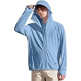 IBIH Mens Sun Protection Hoodie Autumn UPF 50 Long Sleeve Jacket Lightweight Breathable UV Shirts Fishing Hiking Golf