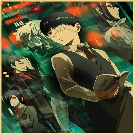 Zlhcich Dessin Animé Anime Goule Affiche Rétro Murale