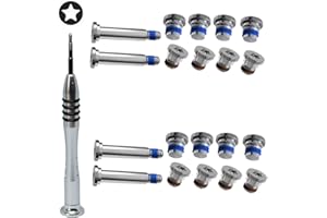 SHINEDISK 2 Sets Replacement Screws with Screwdriver for MacBook Air 13 inch A1369 A1466 2010 to 2017, Unibody Bottom Case Cover P5 Pentalobe Repair Replacement Tool Kit Notebook Laptop PC Computer Screw