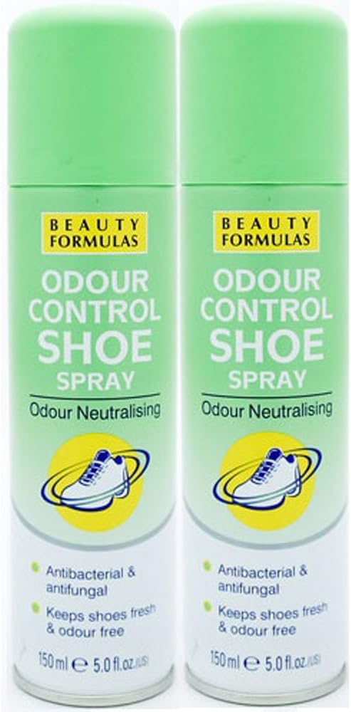 Beauty Formulas Odour Control Shoe Spray 150ml (PACK OF 2), 150 ml (Pack of 2)