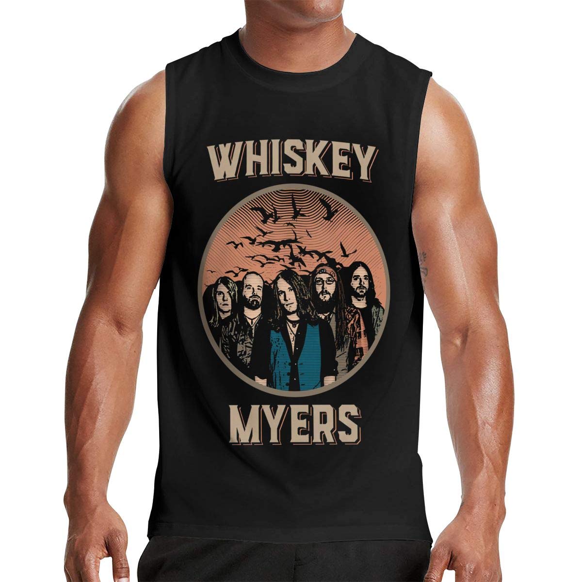 Emmanuelharrod Whiskey Myers Sleeveless Workout Gym S Black T Shirt