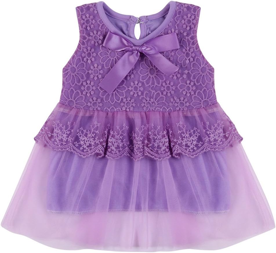 Weixinbuy Kids Girl Cotton Blend Puffy Summer Bow Sundress Stripe Skirt