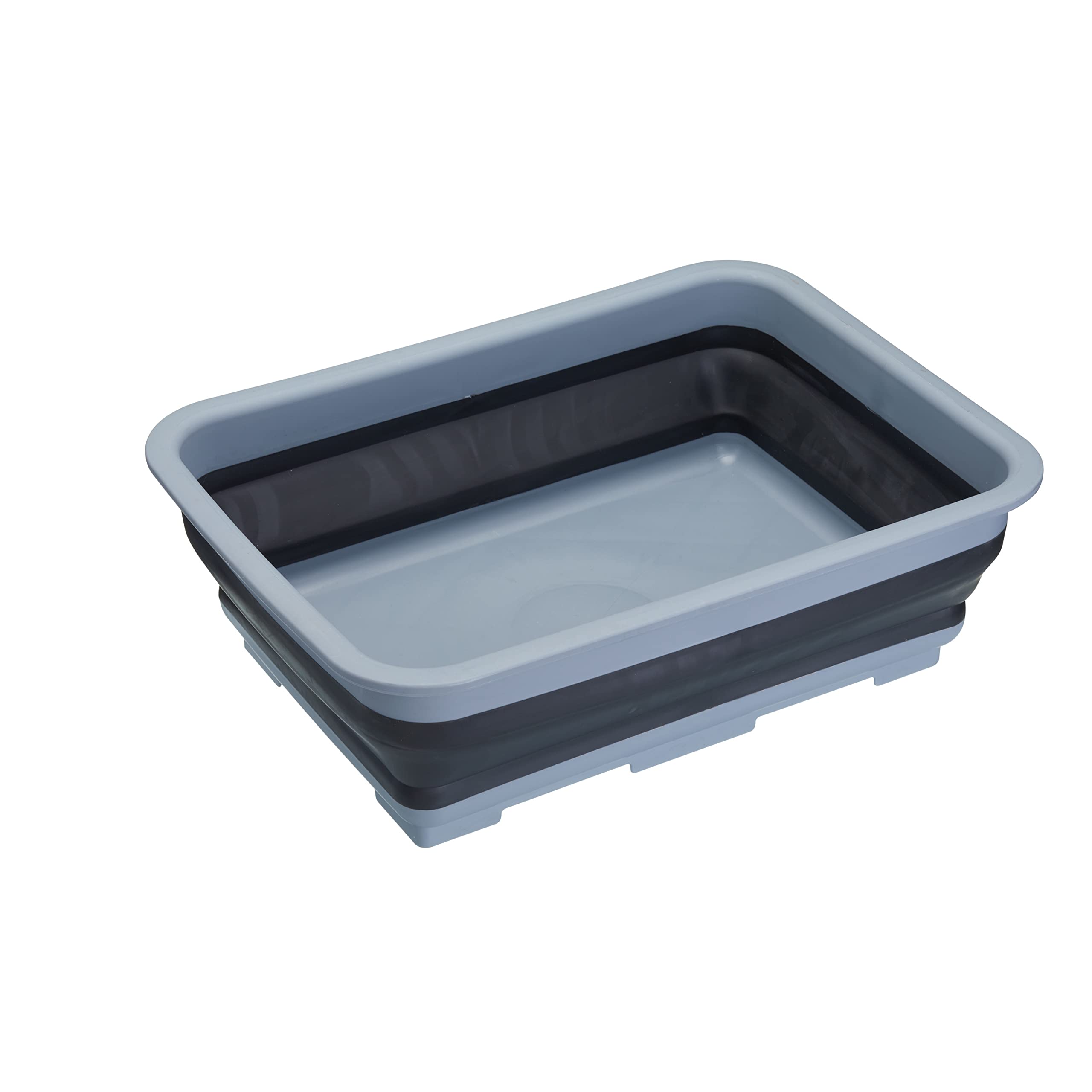 MasterClass MCSPSWUBOWL Smart Space Plastic Collapsible Washing-Up Bowl / Portable Sink, 7 Litres (1.5 Gallons) - Black / Grey