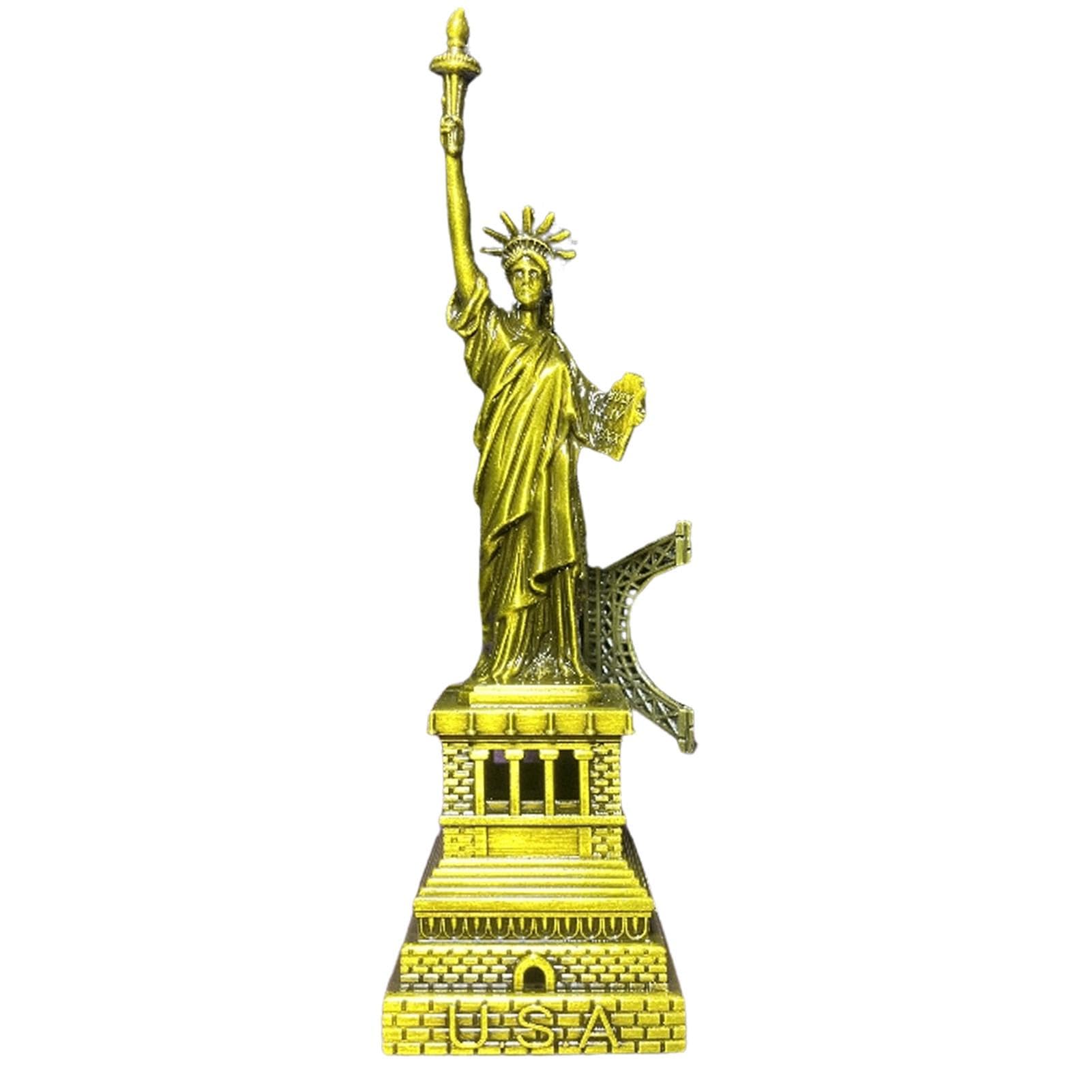 Regun Architecture Statue of Liberty Model, Statue of Liberty Famous Landmark Model, Copper American New York Figurine Souvenirs, for Home Decoration