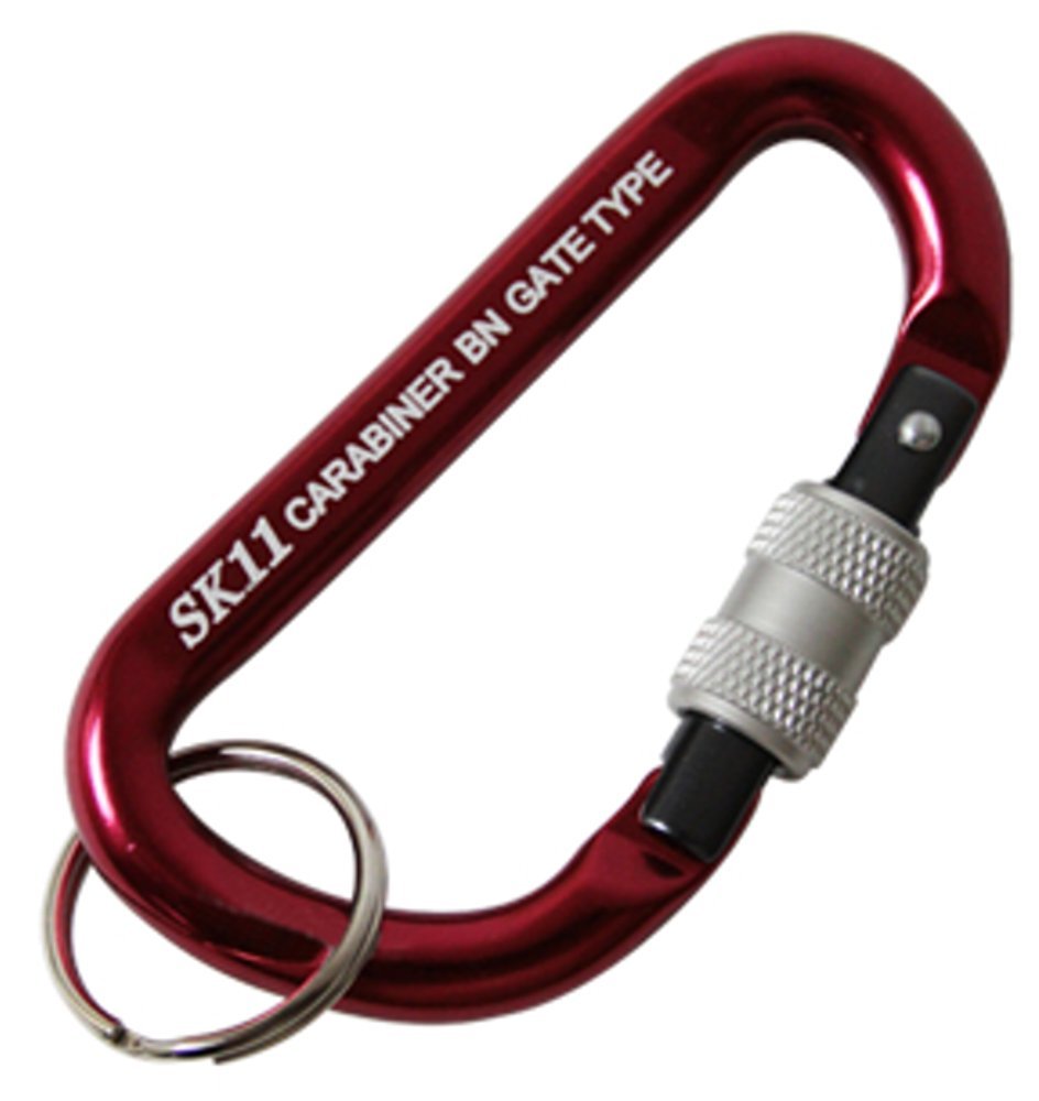 SK11(エスケー11) ロックカラビナ 脱落防止・ネジロック機能 BN レッド 6×60mm SAC-660BN商品画像
