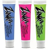 Zinka Colored Nosecoat Zinc Oxide Water Resistant 3 Pack Bundle 0.6 Ounce Tube - Blue Pink Green
