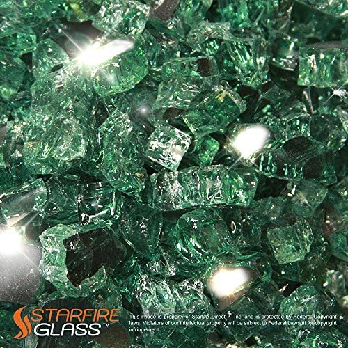 Golden Flame 1/2-Inch x 10-Pound (Fire Glass) Emerald Reflective