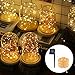 Prefer Green Solar String Lights 100 LED 33ft 8 Modes Copper Wire Lights Indoor/Outdoor Waterproof Decorative String Lights (Warm White)
