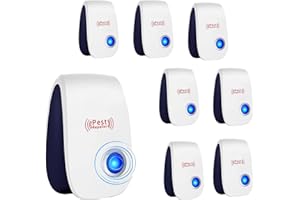 WYEWYE Ultrasonic Pest Repeller Plug in 8 Pack, Electronic Repellent for Pest Control,Ultrasonic Indoor Pest Repellent,Ultrasonic Pest Repeller Indoor for Home, Office, Warehouse, Hote, Mouse, Roaches