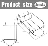 Yaocom 8 Pcs Gridwall Hat Display Rack Metal Wire Retail Shelves Black view 3