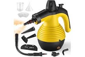 PLUS CABLE Steam Cleaner, Pressurized Handheld Steam Cleaner for Home, Multi-Surface Steamer for Cleaning with Safety Lock, Portable Cleaning Steamer for Kitchen, Bathroom, Car, Grout, Upholstery and Clothes