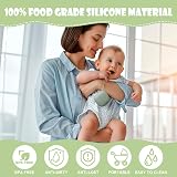 Aolso Silicone Dummy Holder Case Green, Portable Pacifier Organizer view 4