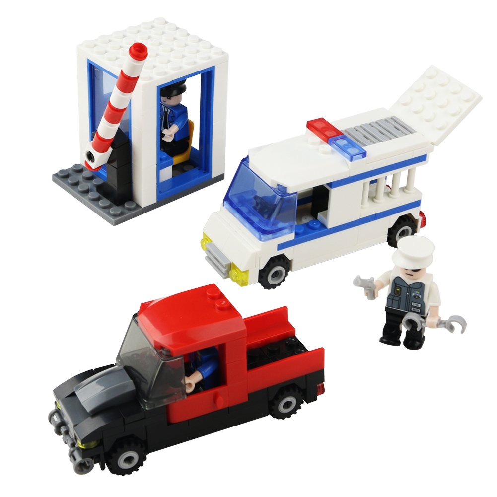 Blocks Building Toys Konstruktion Montage Police Station Set für Kinder Kinder