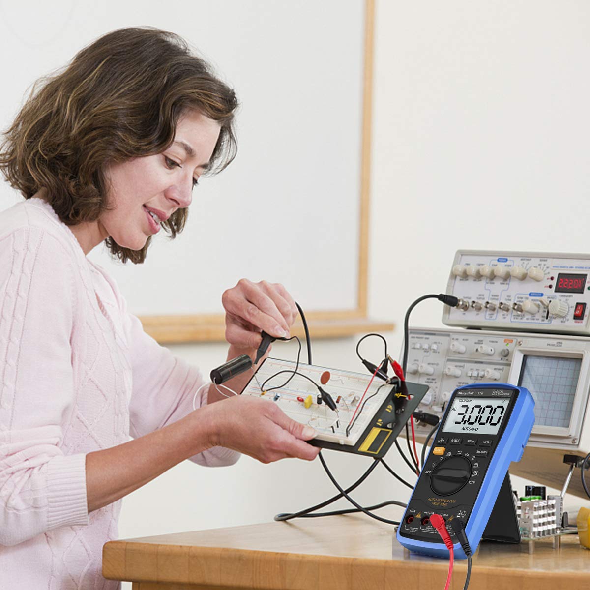 Morpilot Multimetro Digitale, True RMS 6000 Conta Multimetro Avanzato, Misura Tensione AC/DC, Corrente AC/DC, Resistenza, Continuità, Capacità, Frequenza, Diodi, Temperatura